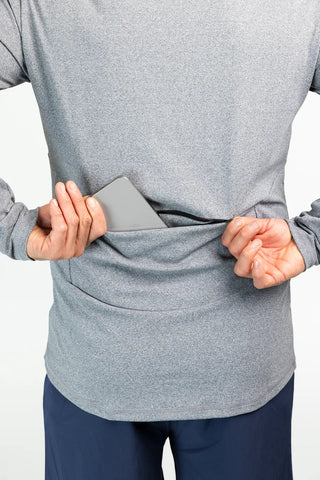 Careless Treningsgenser Active melert half-zip mann - Grå