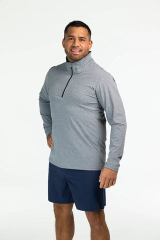 Careless Treningsgenser Active melert half-zip mann - Grå