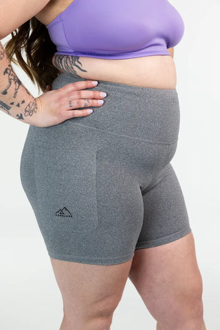 Careless Treningsshorts Active melert shorts - Grå