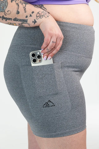 Careless Treningsshorts Active melert shorts - Grå