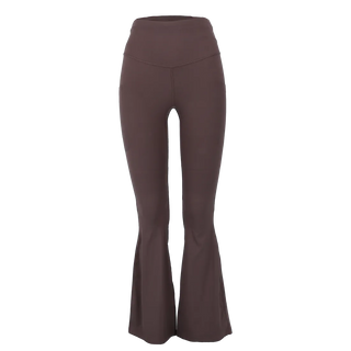 Careless Treningstights Active flared tights m/3 lommer - Chocolate brown