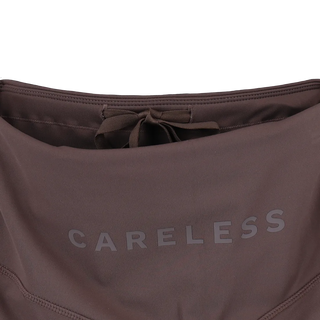 Careless Treningstights Active flared tights m/3 lommer - Chocolate brown