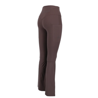 Careless Treningstights Active flared tights m/3 lommer - Chocolate brown