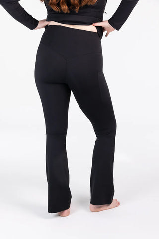 Careless Treningstights Active flared tights m/3 lommer - Svart