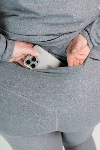 Careless Treningstights Active melert tights - Grå