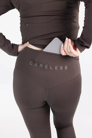 Careless Treningstights Active shape tights - Brun