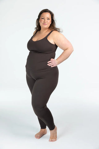 Careless Treningstopp Active soft singlet m/innebygd bh - Brun