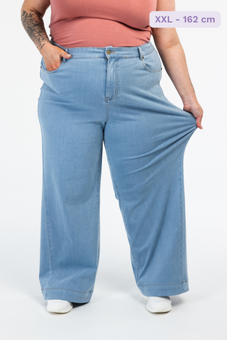 Careless Trine High Waist Loose fit jeans - Lys denimblå