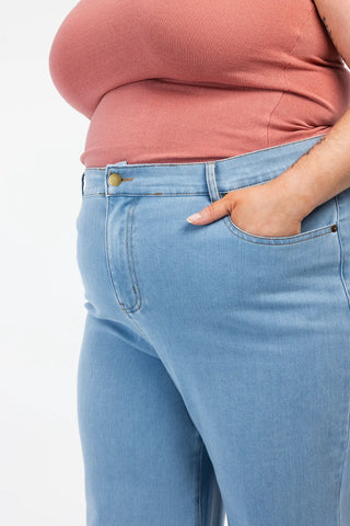 Careless Trine Loose fit jeans - Lys denimblå