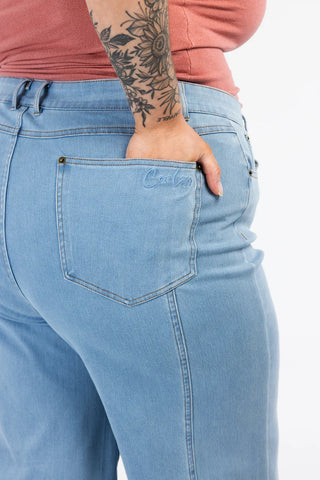 Careless Trine Loose fit jeans - Lys denimblå