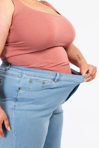 Careless Trine Loose fit jeans - Lys denimblå