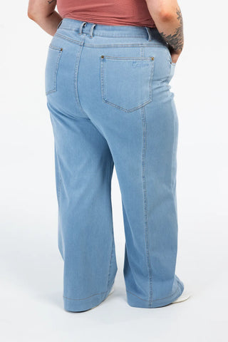 Careless Trine Loose fit jeans - Lys denimblå