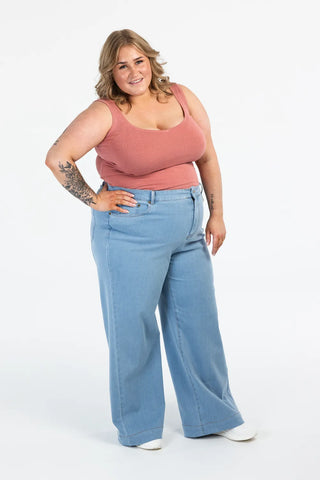 Careless Trine Loose fit jeans - Lys denimblå