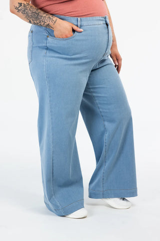 Careless Trine Loose fit jeans - Lys denimblå