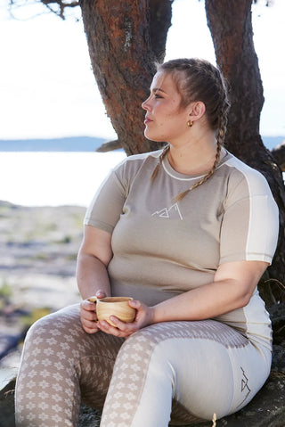 Careless Ull Lygna merinoull t-skjorte - Beige