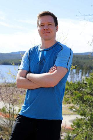 Careless Ull Lygna merinoull t-skjorte mann - Blå