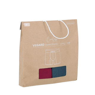 Careless Vegard Boksershorts long 2pk - Blågrønn / Burgunder