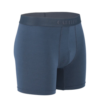 Careless Vegard Boksershorts long 2pk - Mørk blå / Blågrå