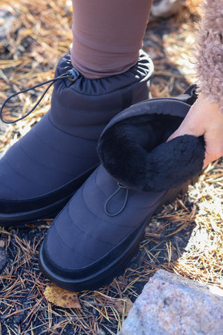 Careless Warm padded Boots - Black