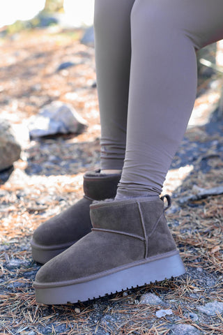 Careless Warm suede boots - Brun