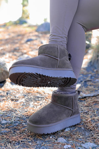 Careless Warm suede boots - Brun