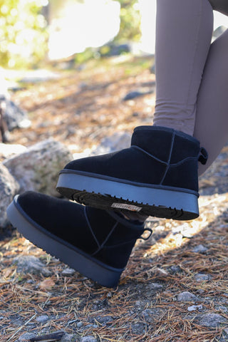 Careless Warm suede boots - Svart