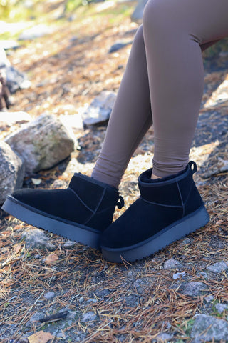 Careless Warm suede boots - Svart